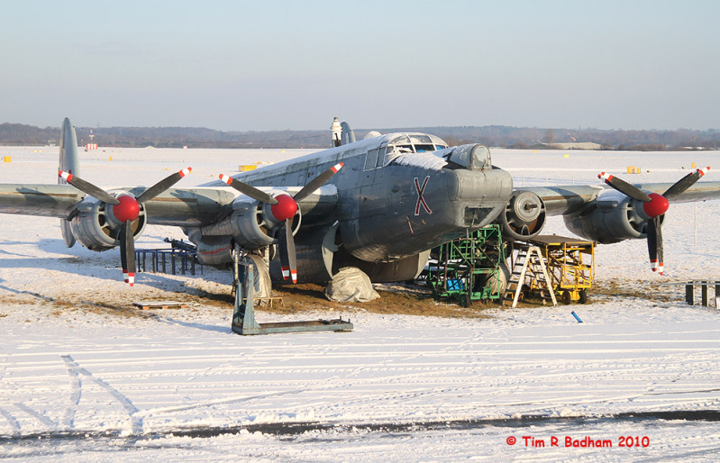 Shackleton WR963 in the snow at Coventry