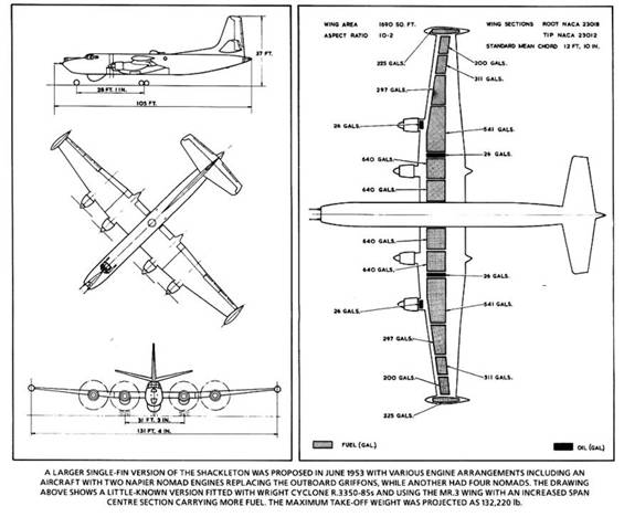 Plan views of the Shackleton Mk4 Proposal